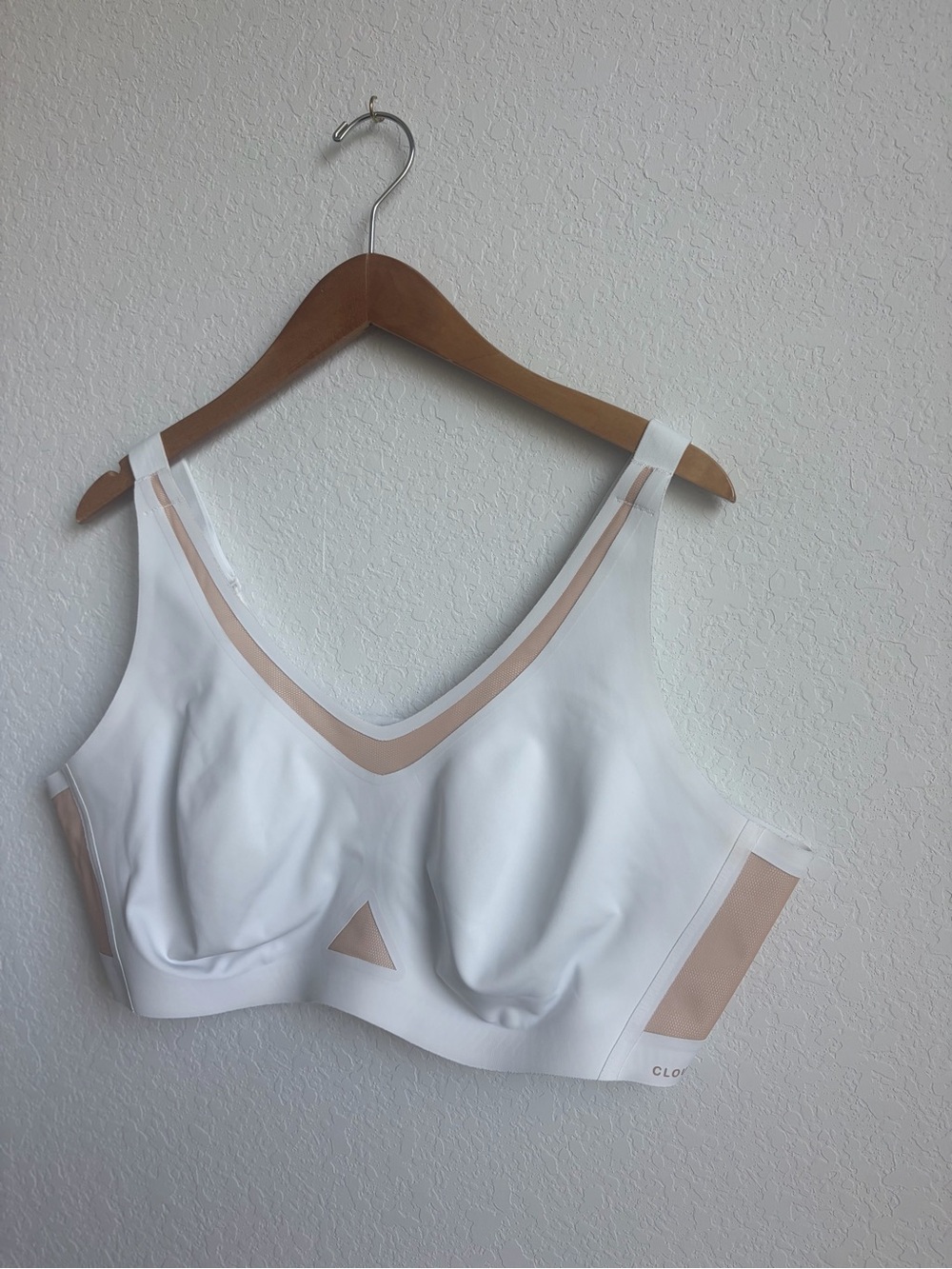 HoneyLove 3X White Wireless Comfort Bra with Nude Trim